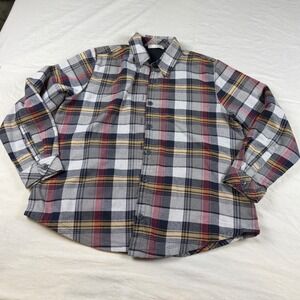 Lee Riders Womens Fleece Lined Flannel Shirt Jacket Plaid Grey Red Large L